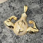 14k gouden hanger prachtig model dollar model, Ophalen of Verzenden, Zo goed als nieuw, Goud, Kruis of Symbool