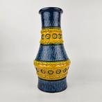 prachtige vintage Italiaanse vaas. Blauw en geel glazuur., Antiek en Kunst, Antiek | Vazen, Ophalen of Verzenden