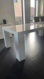 Hoogglans Witte Eettafel - Modern Design, Huis en Inrichting, Tafels | Eettafels, Ophalen, Kunststof, Gebruikt, 200 cm of meer