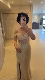 beige gala jurk, Ophalen of Verzenden, Zo goed als nieuw, Beige, Trouwjurk
