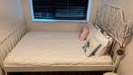 Bed Ikea Leirvik 140x200, Wit, Tweepersoons, Zo goed als nieuw, Hout