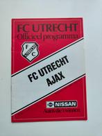 FC Utrecht - AJAX Programma Seizoen 1984/85 no 15, Verzamelen, Sportartikelen en Voetbal, Verzenden, Ajax