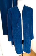 Edgar vos lang colbert met bijpassende pantalon maat 38, Kleding | Dames, Jasjes, Kostuums en Pakken, Maat 38/40 (M), Blauw, Ophalen of Verzenden