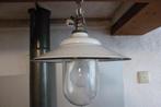HANGLAMP,BAUHAUS,SIEMENS,1910-20,INDUSTRIEL, Huis en Inrichting, Lampen | Hanglampen, Gebruikt, Ophalen of Verzenden, Glas, Minder dan 50 cm