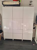 Ikea besta wit gloss kast laden cabinet storage buffet, Ophalen, Zo goed als nieuw