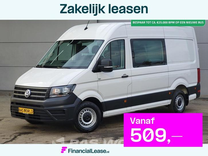 Volkswagen Crafter 102pk Dubbel Cabine L3H3 Trekhaak Navi Ai, Auto's, Bestelauto's, Bedrijf, Lease, Financial lease, Centrale vergrendeling