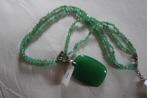 groen Jade ketting, Sieraden, Tassen en Uiterlijk, Kettingen, Overige materialen, Ophalen of Verzenden, Zo goed als nieuw, Met edelsteen