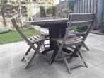 tuintafel en -stoel van Grosfillex, Tuin en Terras, Ophalen, Gebruikt, Rechthoekig, Plastic