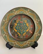 Antiek Wandbord Wilhelmina 1898-1923, Ophalen of Verzenden, Gebruikt, Kaart, Foto of Prent