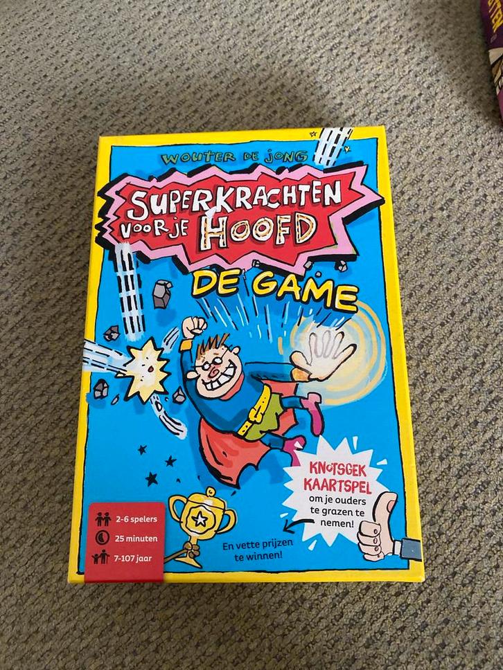 Superkrachten voor je Hoofd - Het Spel!, Hobby en Vrije tijd, Gezelschapsspellen | Bordspellen, Zo goed als nieuw, Een of twee spelers