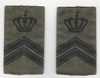 Set rangen epauletten Sergeant-Majoor instructeur (F), Ophalen of Verzenden, Landmacht, Nederland, Embleem of Badge