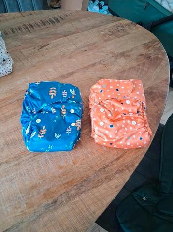 2 wasbare luiers met vaste boosters  beschikbaar voor biedingen