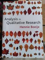 Analysis in Qualitative Research - Hennie Boeije, Zo goed als nieuw, Hennie Boeije, Alpha, HBO