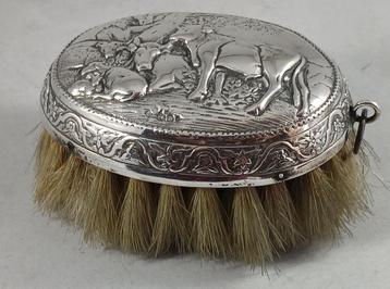 Zilveren tafel schuier borstel Oud Holland antiek 835 zilver beschikbaar voor biedingen