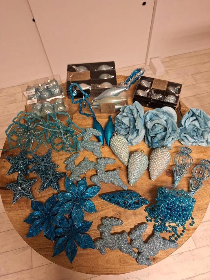 Kerstballen, decoratie aqua/turquoise/licht blauw 50 stuks, Diversen, Kerst, Ophalen