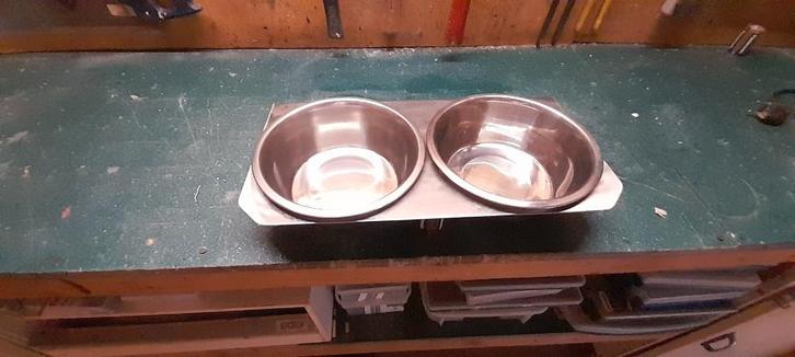 Voer en Drinkschaalhouders RVS, Dieren en Toebehoren, Hondenvoerbakken en Drinkbakken, Ophalen of Verzenden