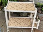 Vintage houten serveerwagen / trolley (brocante), Ophalen, Gebruikt