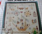 Vintage Ariadne merklap pakket zie foto's, Ophalen of Verzenden, Nieuw, Handborduren, Borduurpakket