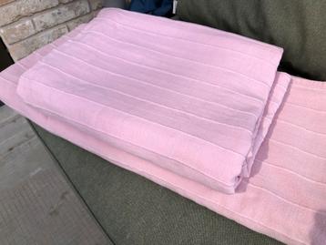 2 x Katoenen Kleed - zacht roze - 150x250 cm en 250x250 cm beschikbaar voor biedingen