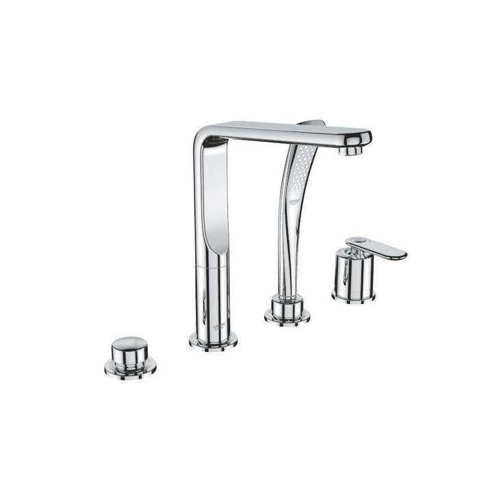 GROHE VERIS 4-GATS EENGREEPS BADRANDCOMBINATIE CHROOM, Doe-het-zelf en Verbouw, Sanitair, Nieuw, Kraan, Chroom, Ophalen of Verzenden