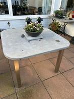 Arduin tafelblad met RVS onderstel, Tuin en Terras, Ophalen of Verzenden, Gebruikt, Vierkant, Rvs