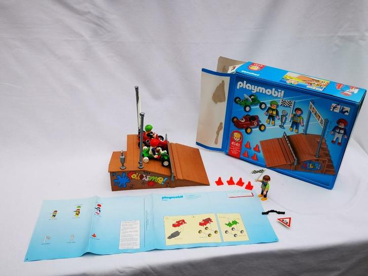 Playmobil Racestart 4141 racefan starthelling racebaan auto, Kinderen en Baby's, Speelgoed | Playmobil, Zo goed als nieuw, Complete set