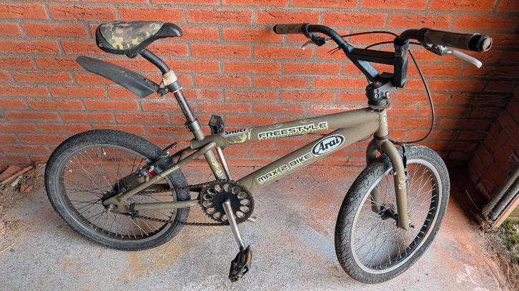 Groene BMX, Fietsen en Brommers, Fietsen | Crossfietsen en BMX, Gebruikt, Minder dan 16 inch, Staal, Stuur 360° draaibaar, Ophalen