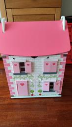 Janod houten poppenhuis roze Mademoiselle, Ophalen, Zo goed als nieuw, Poppenhuis