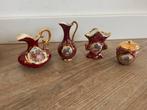 Miniatuur Limoges Vaasjes Paars/Goud Bloemmotieven Antiek, Ophalen of Verzenden