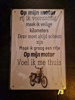 Op mijn motor wandbord, Ophalen of Verzenden, Nieuw, Reclamebord