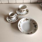 Royal doulton : 2 kop en schotels en schaal, Ophalen of Verzenden, Porselein, Overige stijlen, Kop(pen) en/of Schotel(s)