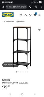 Stoere IKEA FJÄLLBO Stellingkast - Zwart 51x136cm, Huis en Inrichting, Ophalen, Zo goed als nieuw