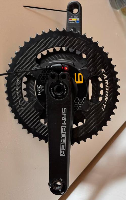 SRM PM9 Powermeter Carbon-Ti, Fietsen en Brommers, Fietsonderdelen, Zo goed als nieuw, Racefiets, Crankstel of Pedalen, Ophalen of Verzenden