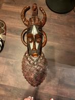 Groot Afrikaans houten masker (98cm) – Baule/Guro stijl, Ophalen of Verzenden