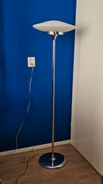 Art Deco Vloerlamp Chroom/Glas, Huis en Inrichting, Lampen | Vloerlampen, Ophalen, Art deco, 100 tot 150 cm, Zo goed als nieuw