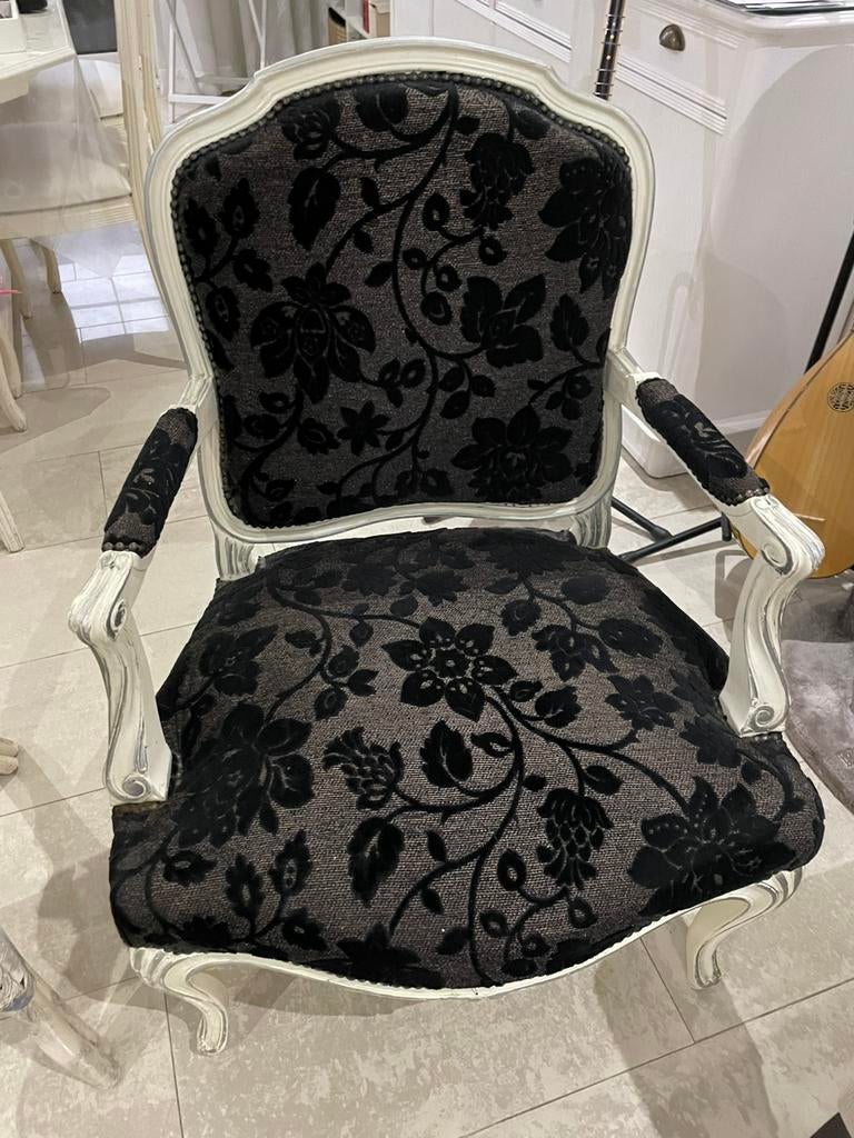 Mooie stoel, Huis en Inrichting, Stoelen, Gebruikt, Eén, Stof, Zwart, Ophalen