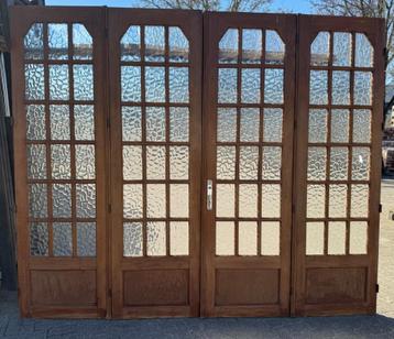 4-delige openslaande glas in lood deuren 253x306cm. beschikbaar voor biedingen