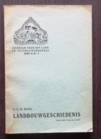 Landbouwgeschiedenis (C.H. Bool) - 1952, Ophalen of Verzenden