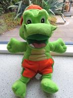 Handpop Krokodil Laco zwemlesknuffel zacht velours, Ophalen of Verzenden, Zo goed als nieuw, Overige typen