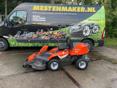 husqvarna rider R14c met 20 draaiuren frontmaaier, Tuin en Terras, Zitmaaiers, Zo goed als nieuw, 90 tot 120 cm, Elektrische starter