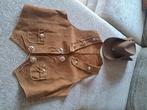 Sheriff gilet en hoed van suede, Ophalen of Verzenden, Zo goed als nieuw, Maat 56/58 (XL), Carnaval