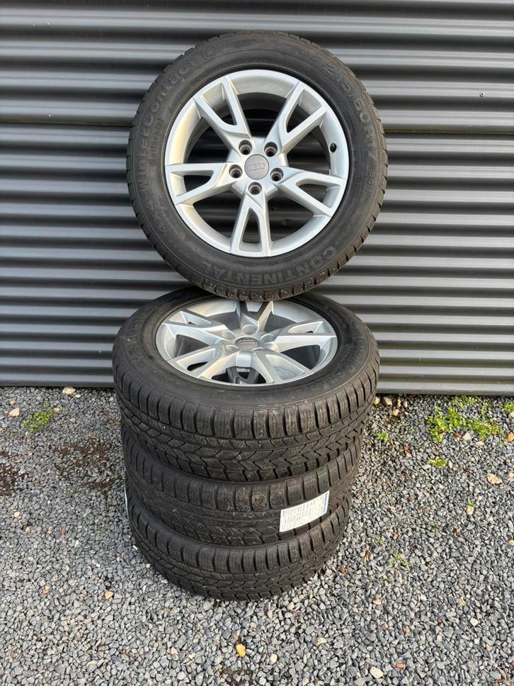 17 inch Audi Q3 2016-2018 velgen + continental winterbanden, Auto-onderdelen, Banden en Velgen, Banden en Velgen, Winterbanden