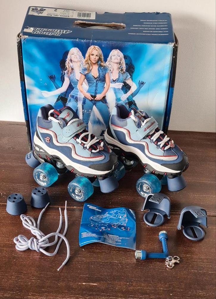 Britney Spears Sketchers Rolskates (Maat 33,5), Kinderen en Baby's, Speelgoed | Buiten | Rolschaatsen, Gebruikt, Kinderen, Ophalen of Verzenden