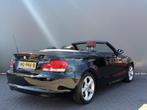BMW 1 Serie Cabrio BWJ 2009 118i 143 PK High Executive CRUIS, 1-Serie, 4 stoelen, Leder en Stof, Zwart