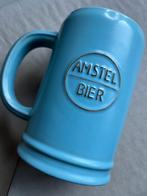 Amstel bierpul, lichtblauw keramiek, Pul(len), Ophalen of Verzenden, Amstel, Zo goed als nieuw