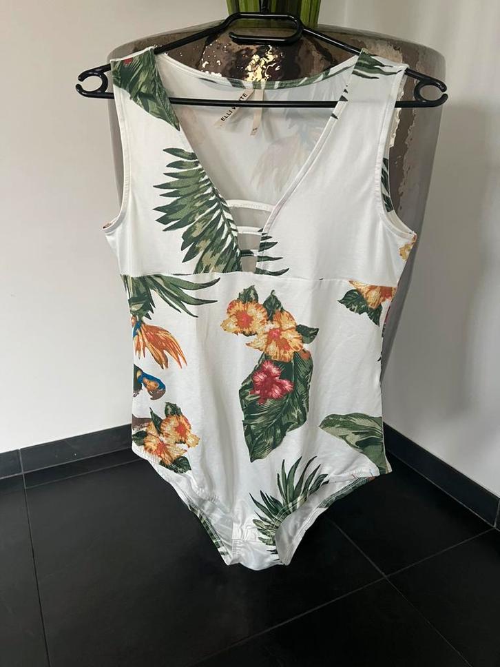 NIEUW body tropical body shirt maat S = 36 ELLi WITH, Kleding | Dames, Tops, Nieuw, Maat 36 (S), Zonder mouw, Ophalen of Verzenden
