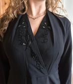 Authentieke zwarte vintage jurk | Jaren ’40/’50 | Maat S, Maat 38/40 (M), Zwart, Ophalen of Verzenden, Zo goed als nieuw