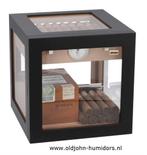 H182B ADORINI HUMIDOR KABINET CUBE DELUXE ZWART 100 SIGAREN, Verzenden, Nieuw, Tabaksdoos of Verpakking