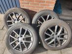 Licht metalen velgen met winterbanden, Ophalen, Gebruikt, 16 inch, Banden en Velgen