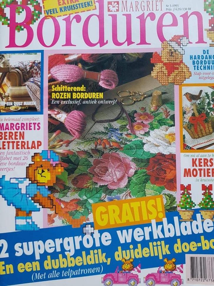 Margriet Borduren magazine - 7 stuks, Hobby en Vrije tijd, Borduren en Borduurmachines, Patroon, Handborduren, Ophalen of Verzenden